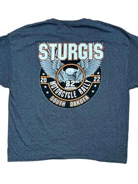 Sturgis Motorcycle Rally '22 South Dakota Graphic T-Shirt, Men's 2XL